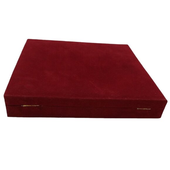 VTG Ornate Lady on Marble Hand Painted Decorative 9" Plate in Red Velvet - Picture 8 of 9